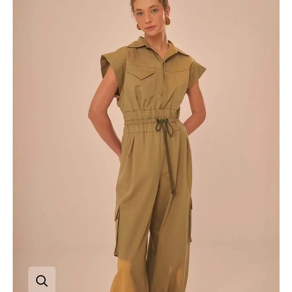 Stylish Olive Green Jumpsuit - Picture 1 of 1